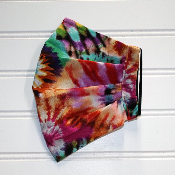 HANDMADE Cloth Tie Dyed Starburst Face Mask Pocket - Picture 4 of 8